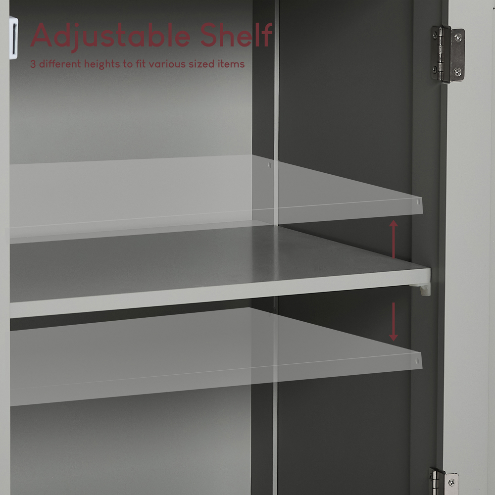 BATH VIDA Priano 2 Door Single Drawer Mirrored Tall Floor Cabinet Image 7