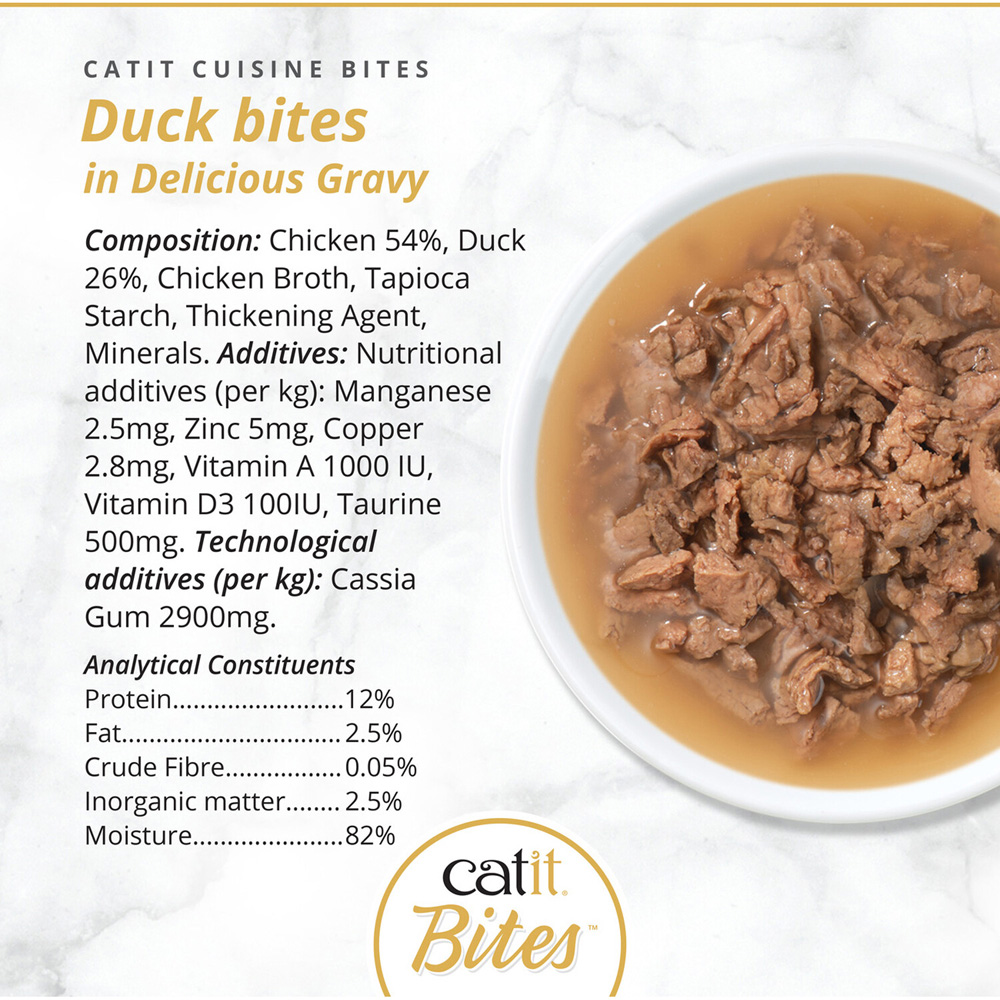 Catit Bites Wet Cat Food Duck Image 3
