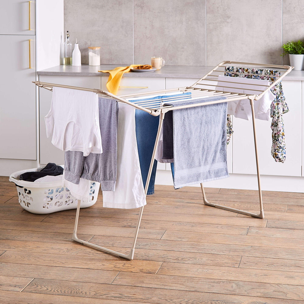 Tower Latte Foldable Winged Clothes Airer 18m Image 2