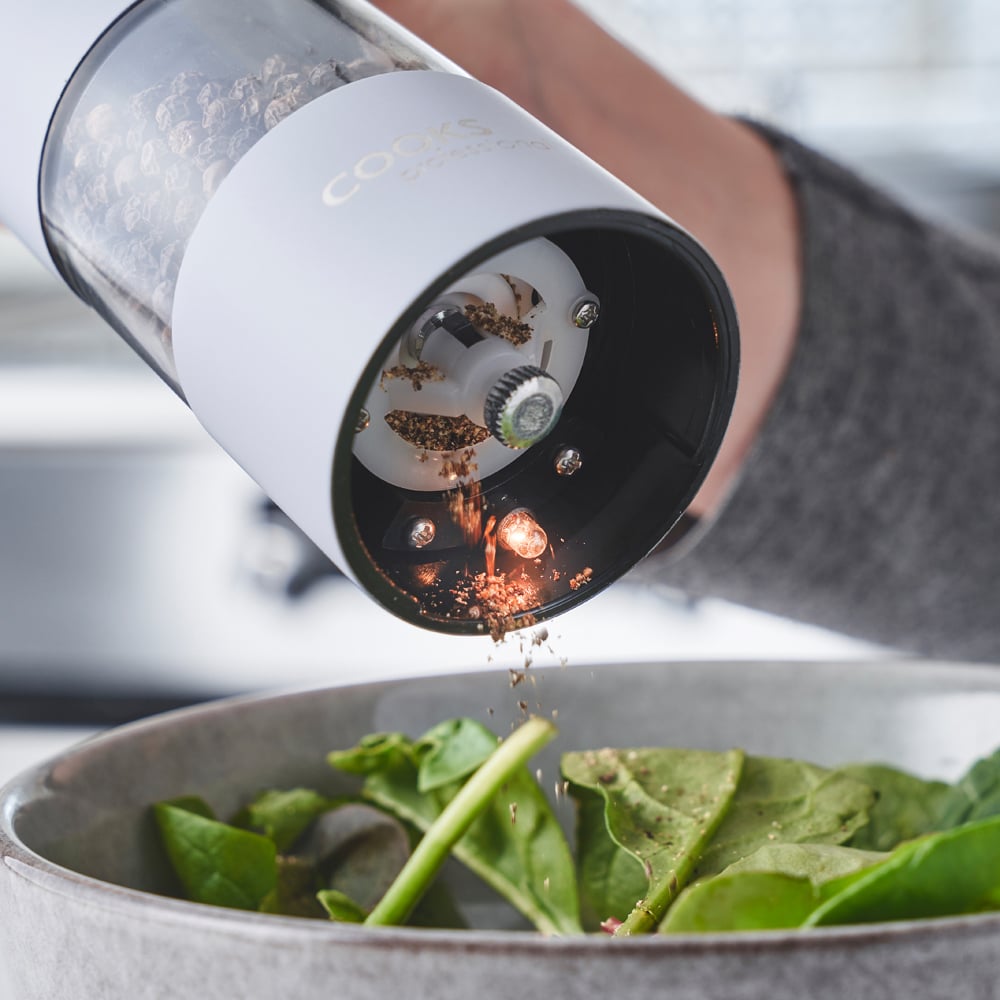 Cooks Professional Electric Matt Grey Salt and Pepper Mill Grinder with Stand Image 5