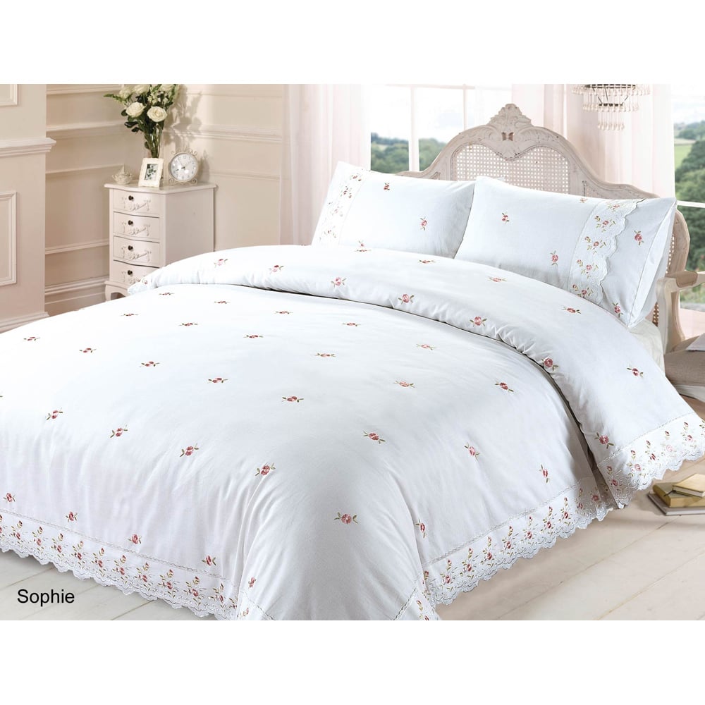 Rapport Home Sophie Super King Size White Duvet Set Image 2