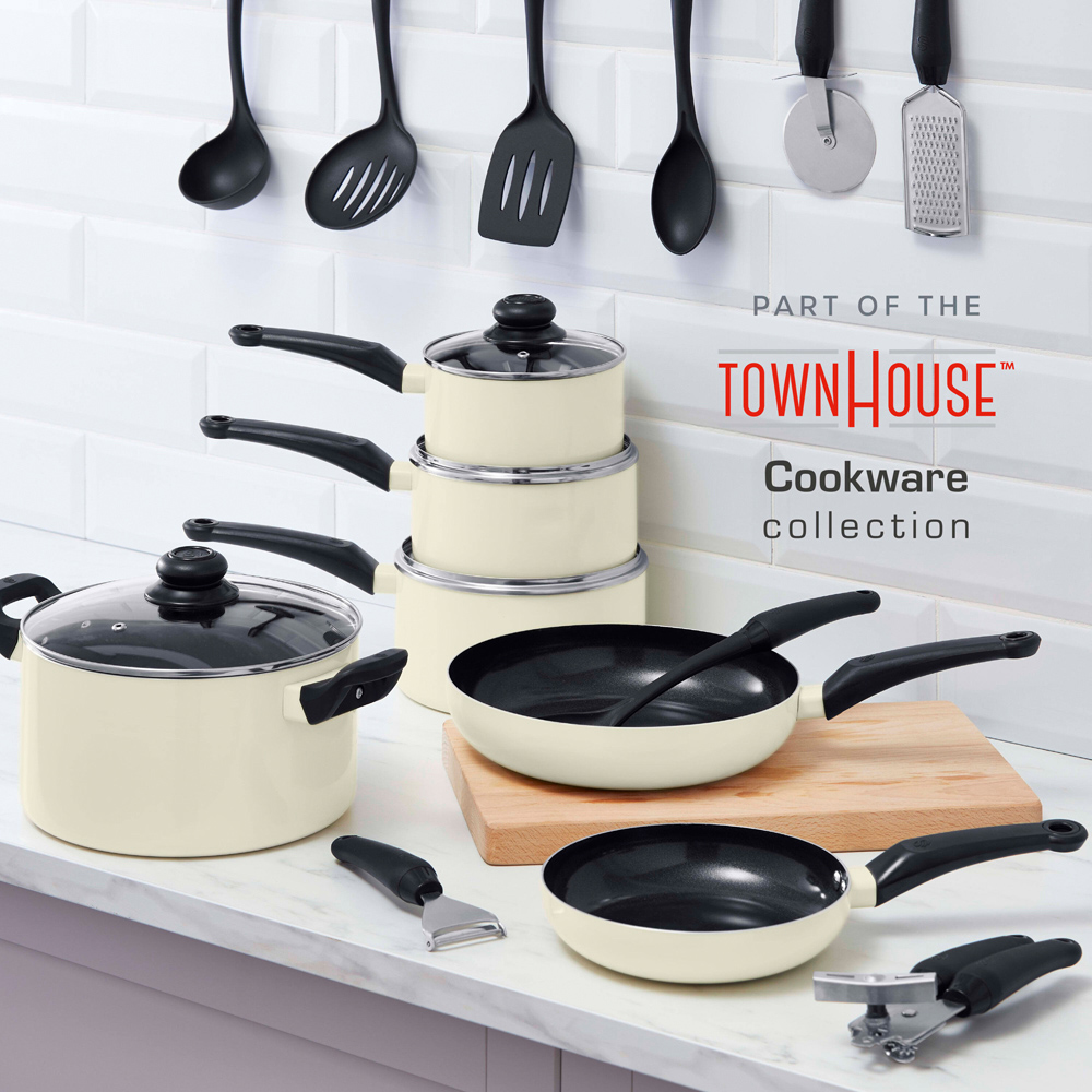 Swan Townhouse 3 Piece Cream Saucepan Set Image 7