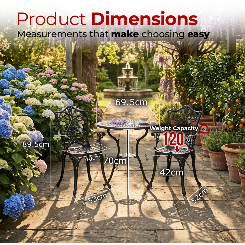 Centurion Supports Tabreez Aluminium 2 Seater Lounge Set Black Image 9