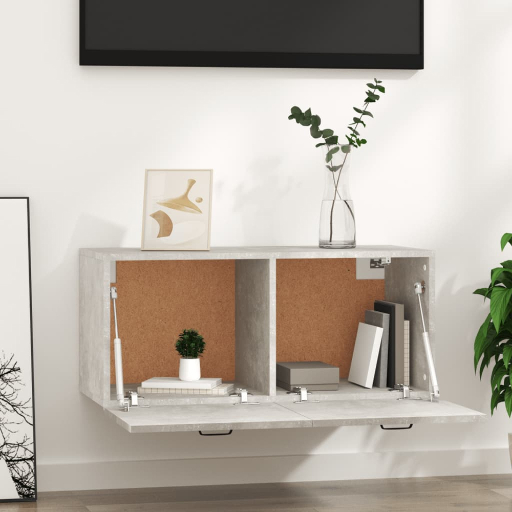 vidaXL 2 Door Concrete Grey Wall Cabinet Image 8