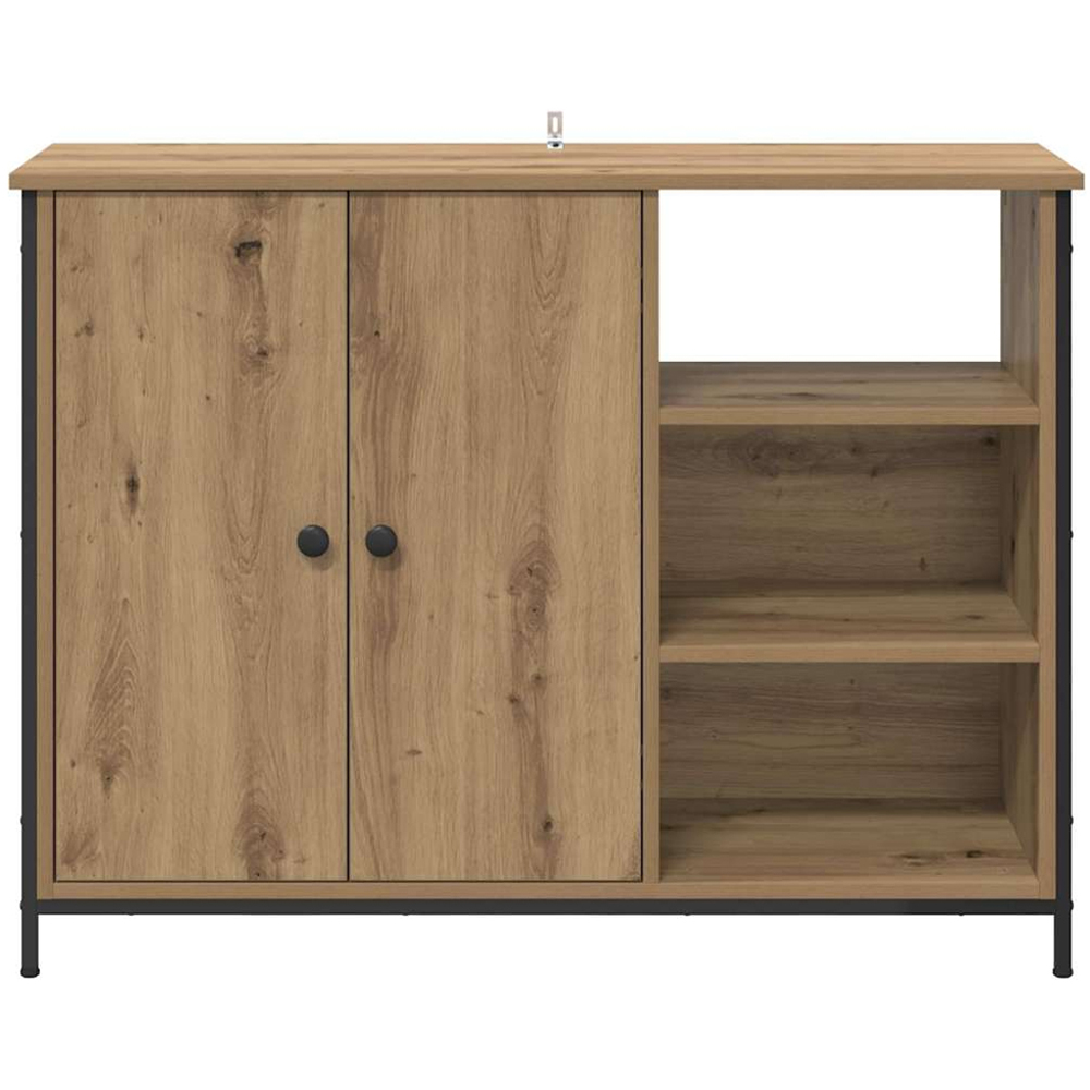 vidaXL 2 Door 3 Open Shelf Light Brown Sideboard Image 6