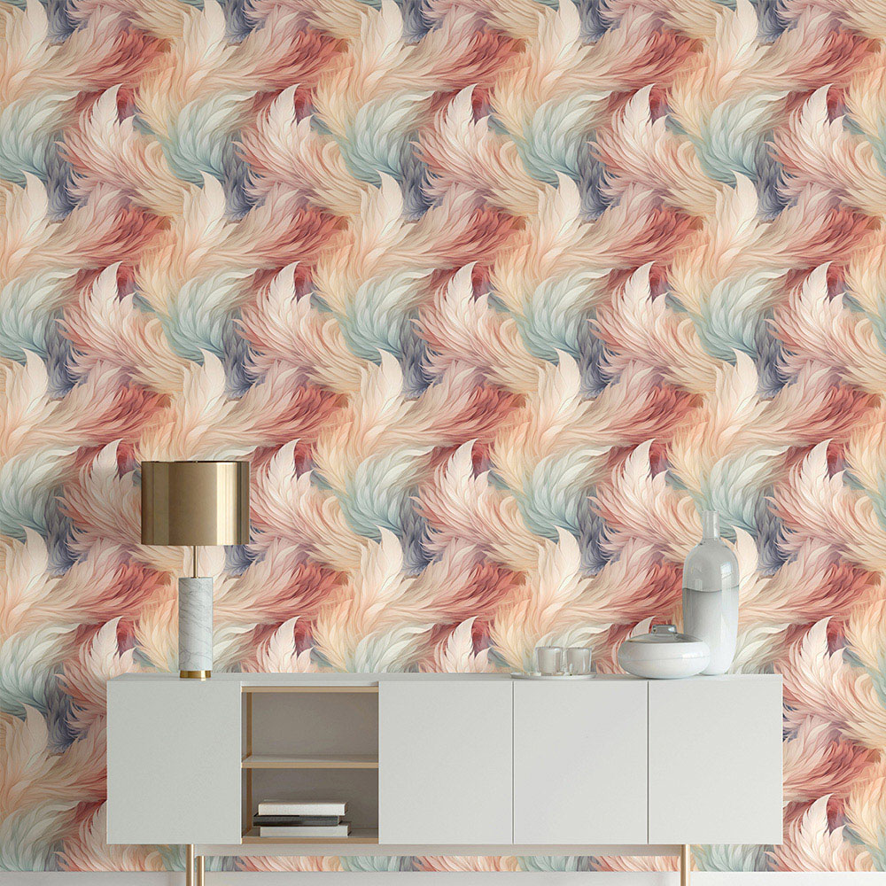 Muriva Plumes Multi Wallpaper Image 3