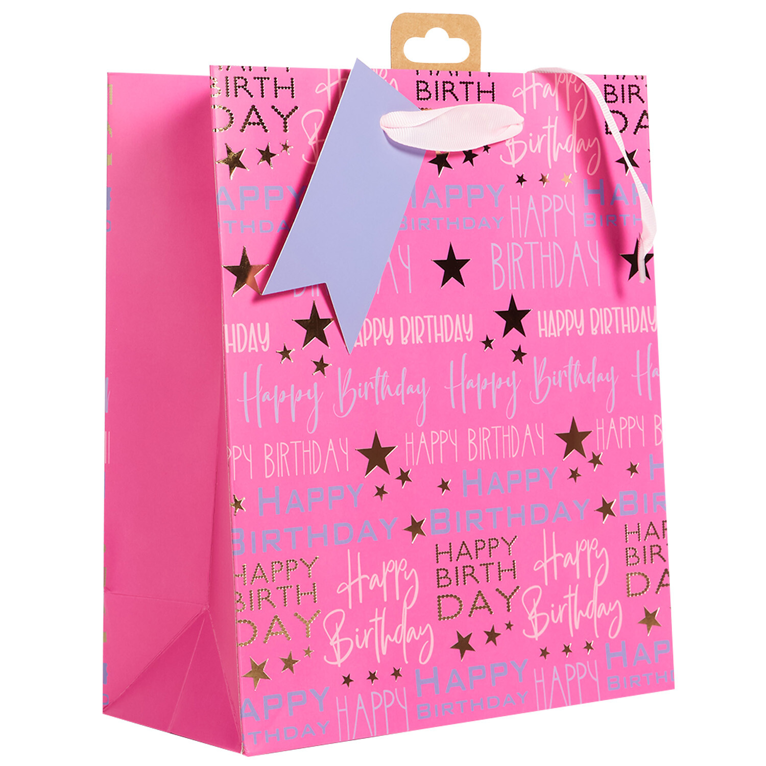 Pack of 4 Pink Medium Birthday Gift Bags Pink Image 1