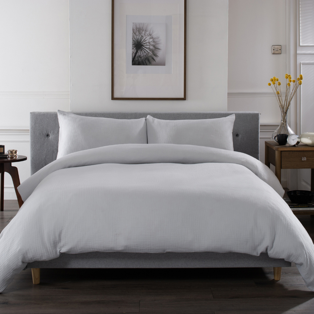 The Lyndon Company St. Quentin Double Grey Duvet Set Image 1