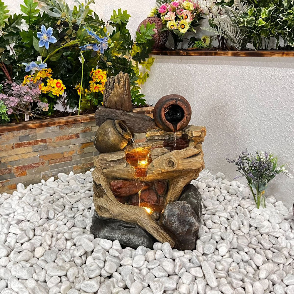 Tranquillity Pouring Jugs Mains Powered LED Water Feature Image 2