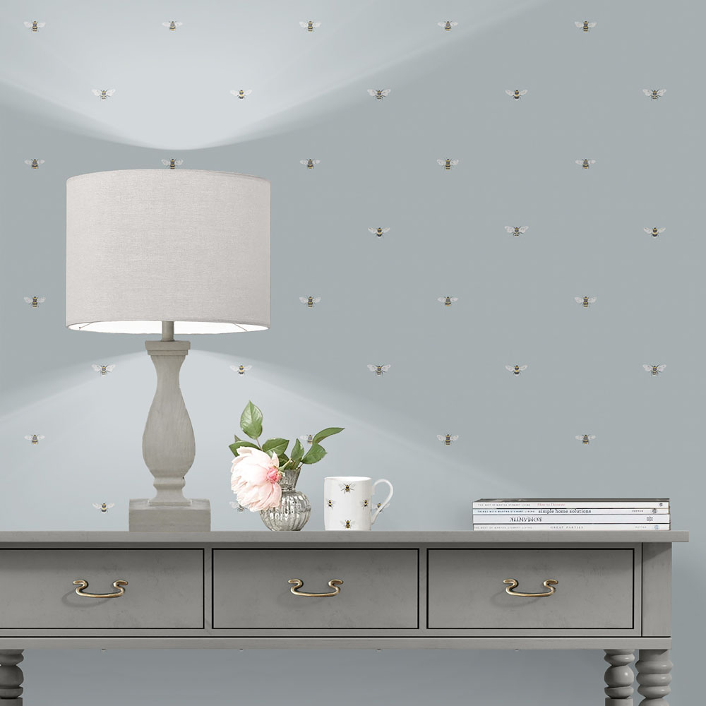 Sophie Allport Bees Duck Egg Wallpaper Image 3