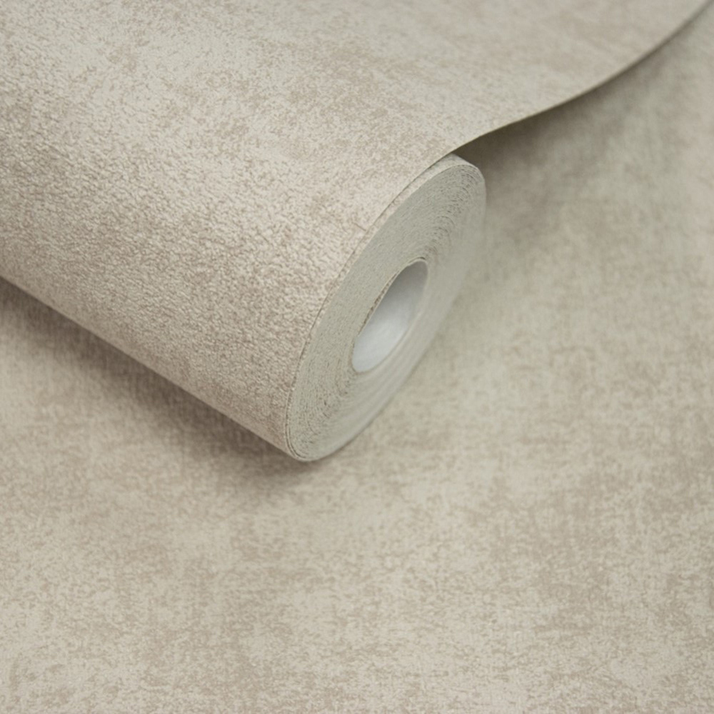 Grandeco Alba Plaster Plain Neutral Beige Wallpaper Image 2