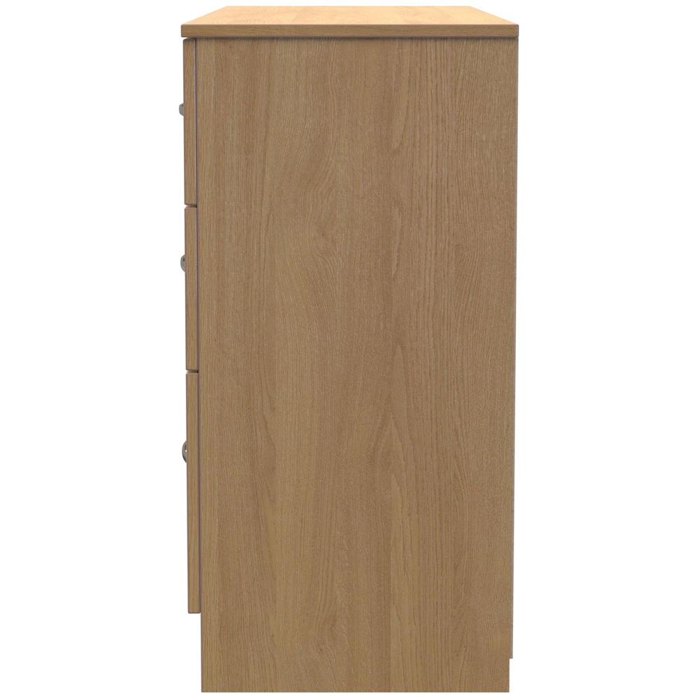 Crowndale Dorset 6 Drawer Modern Oak Wide Chest of Drawers Ready Assembled Image 4