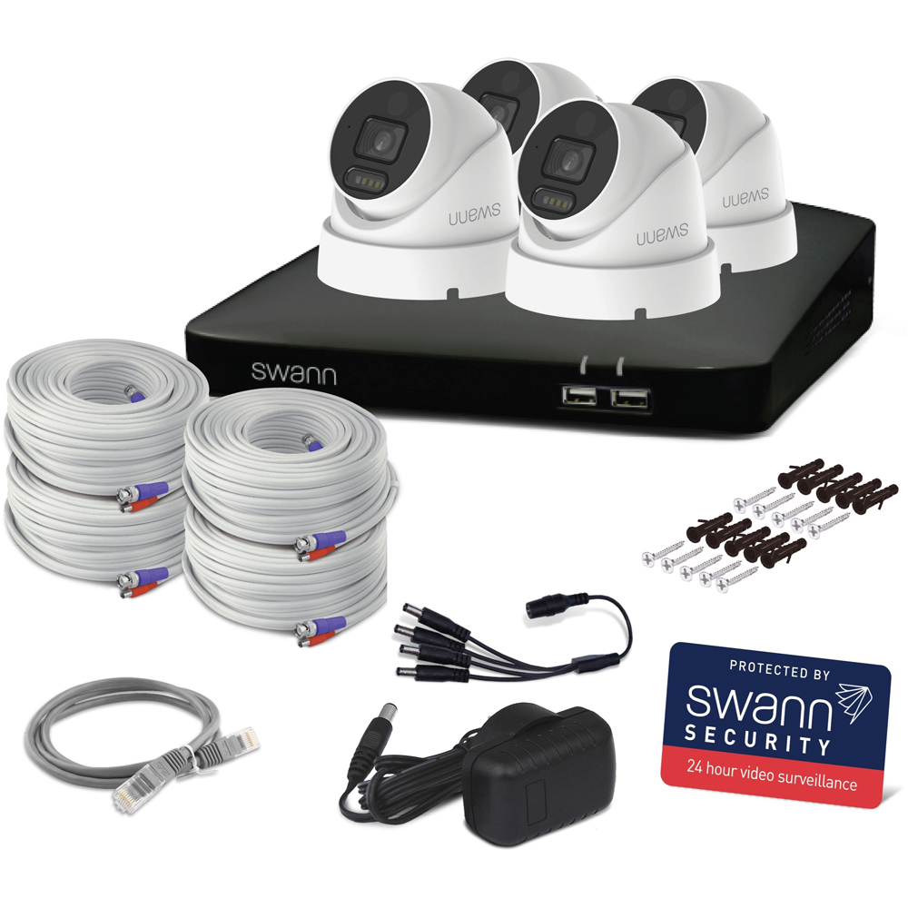 Swann Wired DVR CCTV 4K Dome Camera Kit with 1TB HDD Storage Image 3