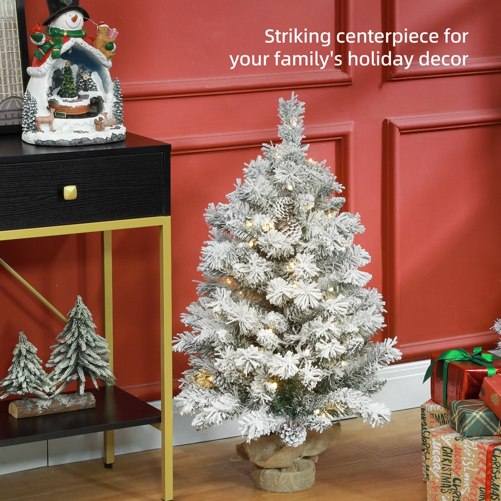 Everglow Warm White LED Pre-Lit Artificial Christmas Tree 3ft Image 4