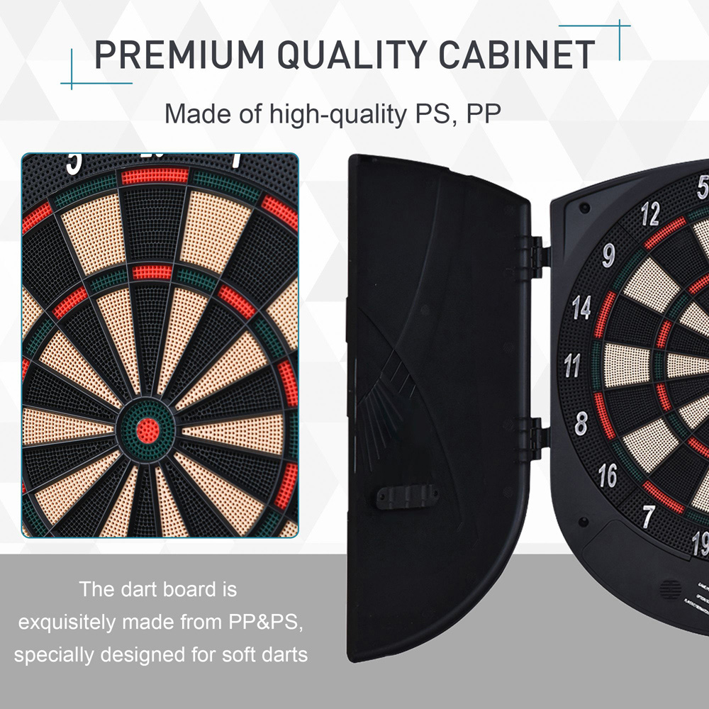 HOMCOM 6 Darts LCD Electronic Dartboard Set with 26 Games and 185 Variations Image 6