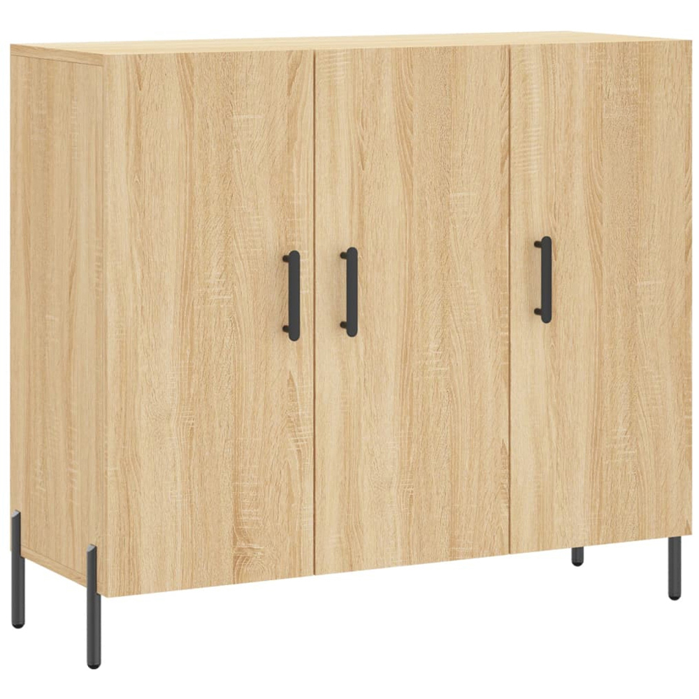 vidaXL 3 Door Sonoma Oak Sideboard Image 2