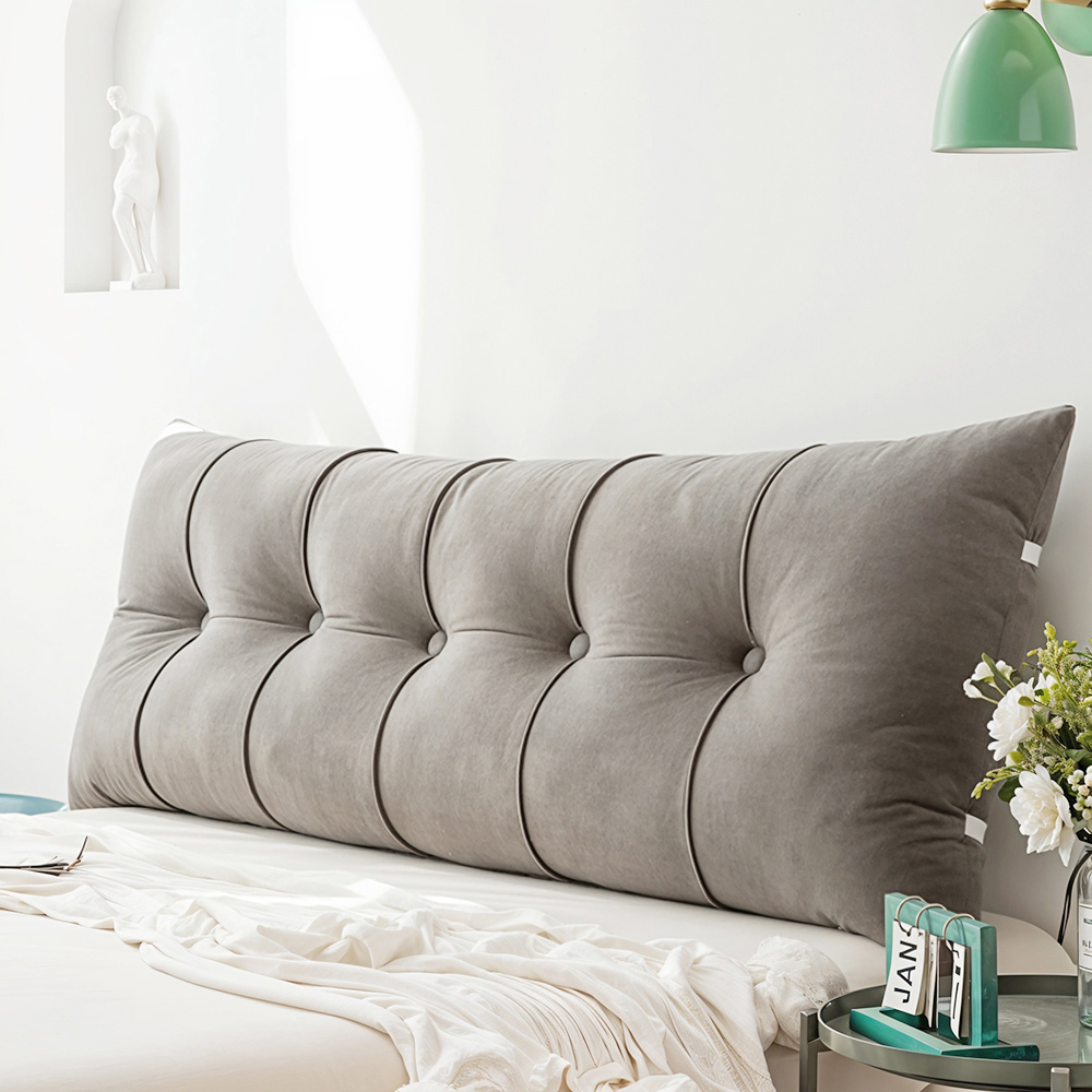 Living and Home Dark Grey Chenille Headboard Pillow 60 x 150cm Image 7