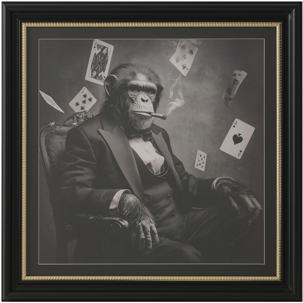 Monkey Business Monochrome Framed Art Image 8