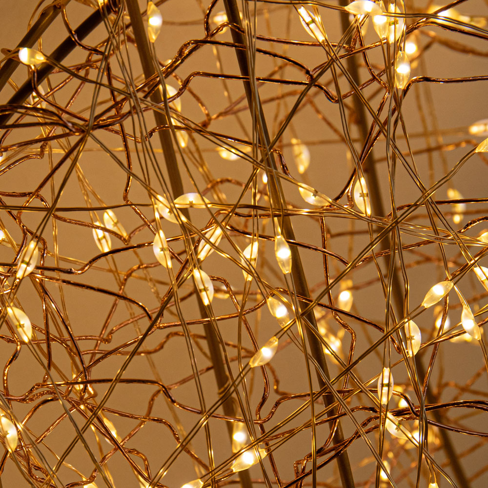 Samuel Alexander 650 Warm White LED Light-Up Gold Christmas Bow 43cm Image 7