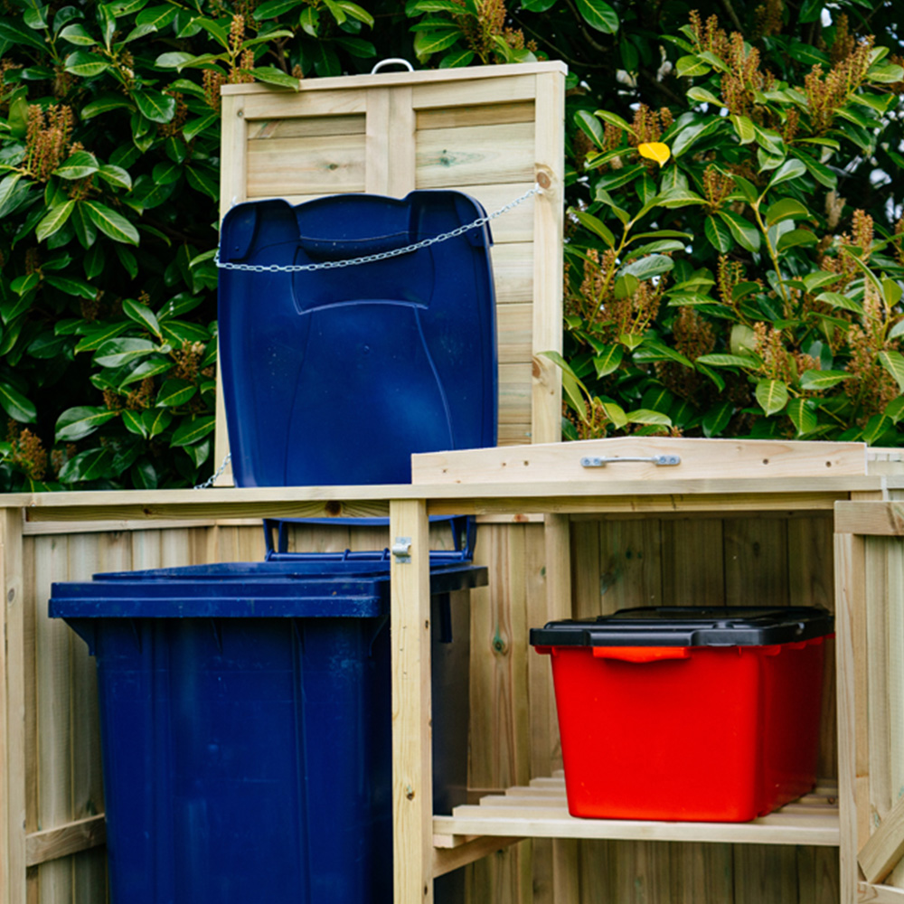 The Garden Village Shireburn 2 Recycle Box Single Wheelie Bin Shed Image 6