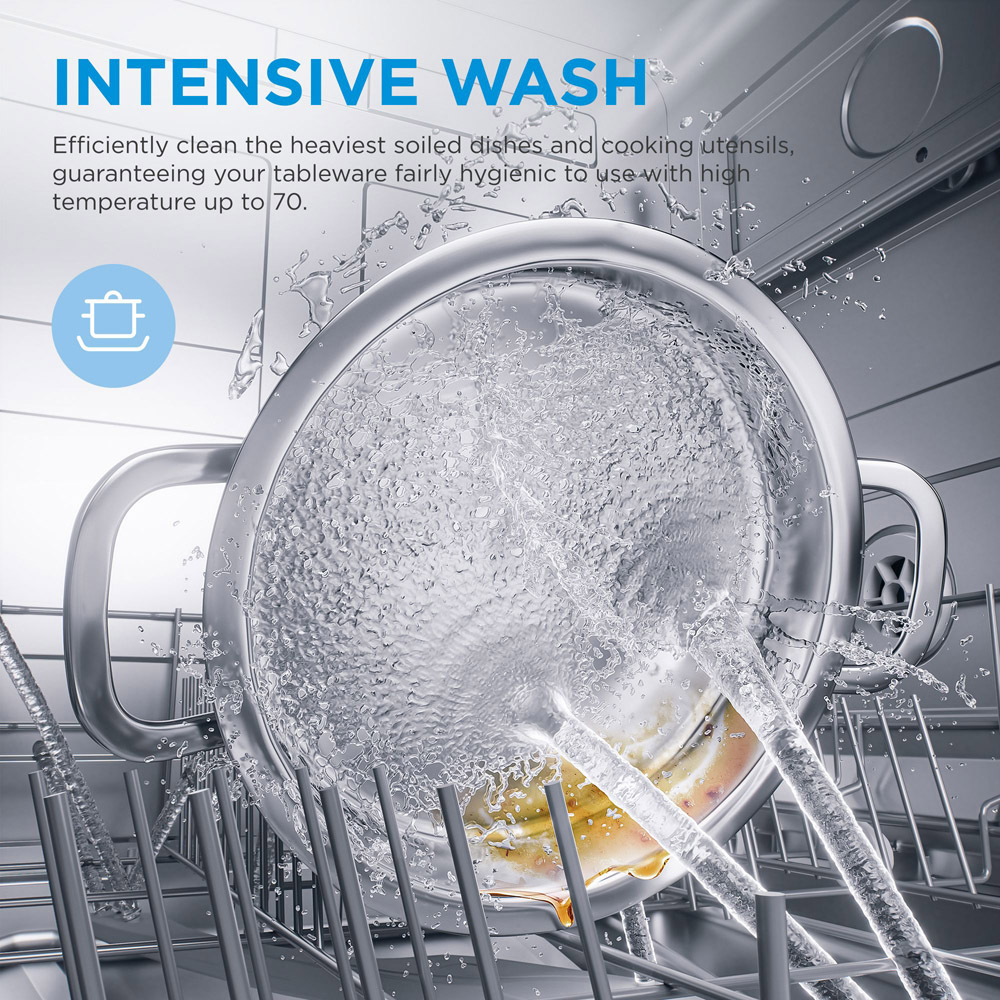 Midea MDWEF1034DWD White 10 Place Slim Freestanding Dishwasher Image 9
