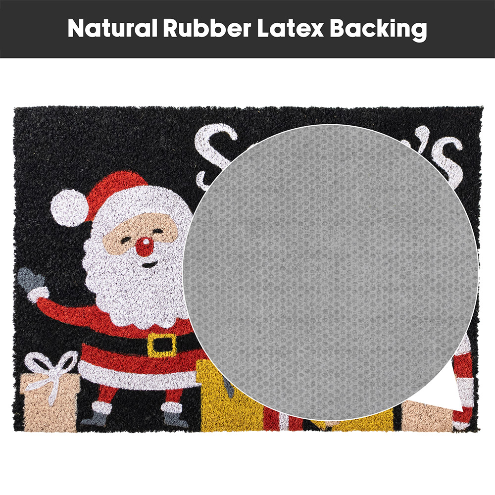 JVL Christmas Santa Latex Coir Door Mat 40 x 58cm Image 6