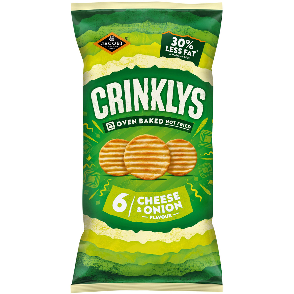 Jacob's Cheese and Onion Crinklys 6 Pack Image