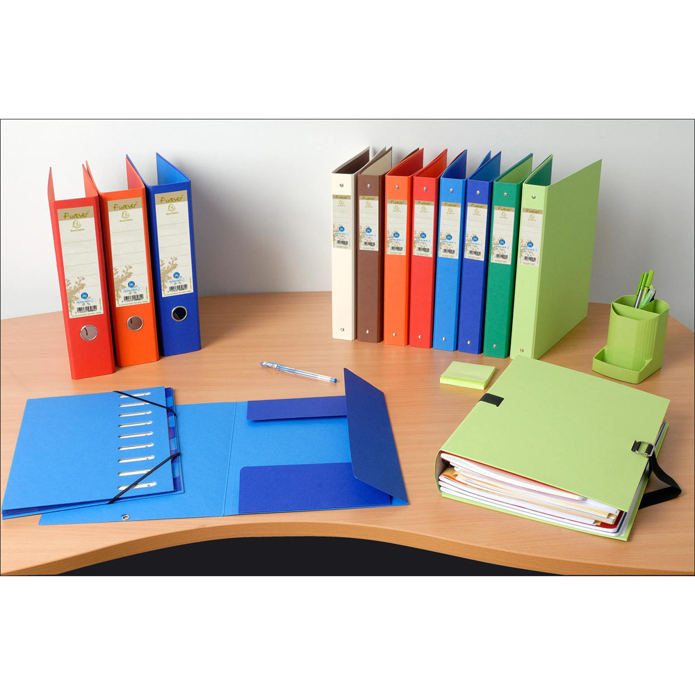 Exacompta A4 Light Blue Recycled Lever Arch File 10 Pack Image 2