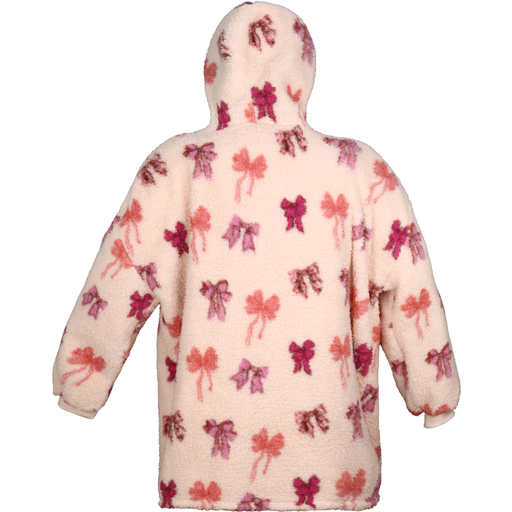 Adults Bow Sherpa Hoodie Pink Image 2