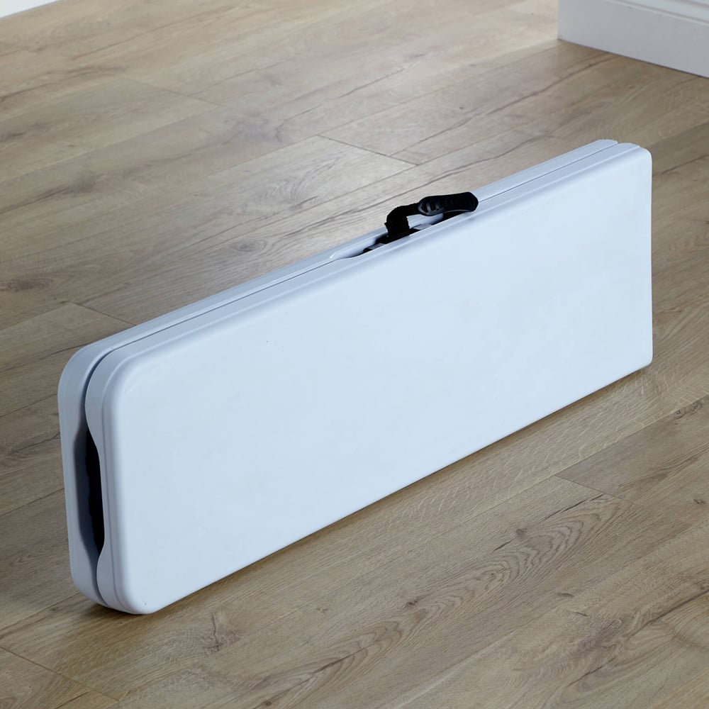 Home Source Trestle Indoor and Outdoor Folding Bench Image 3