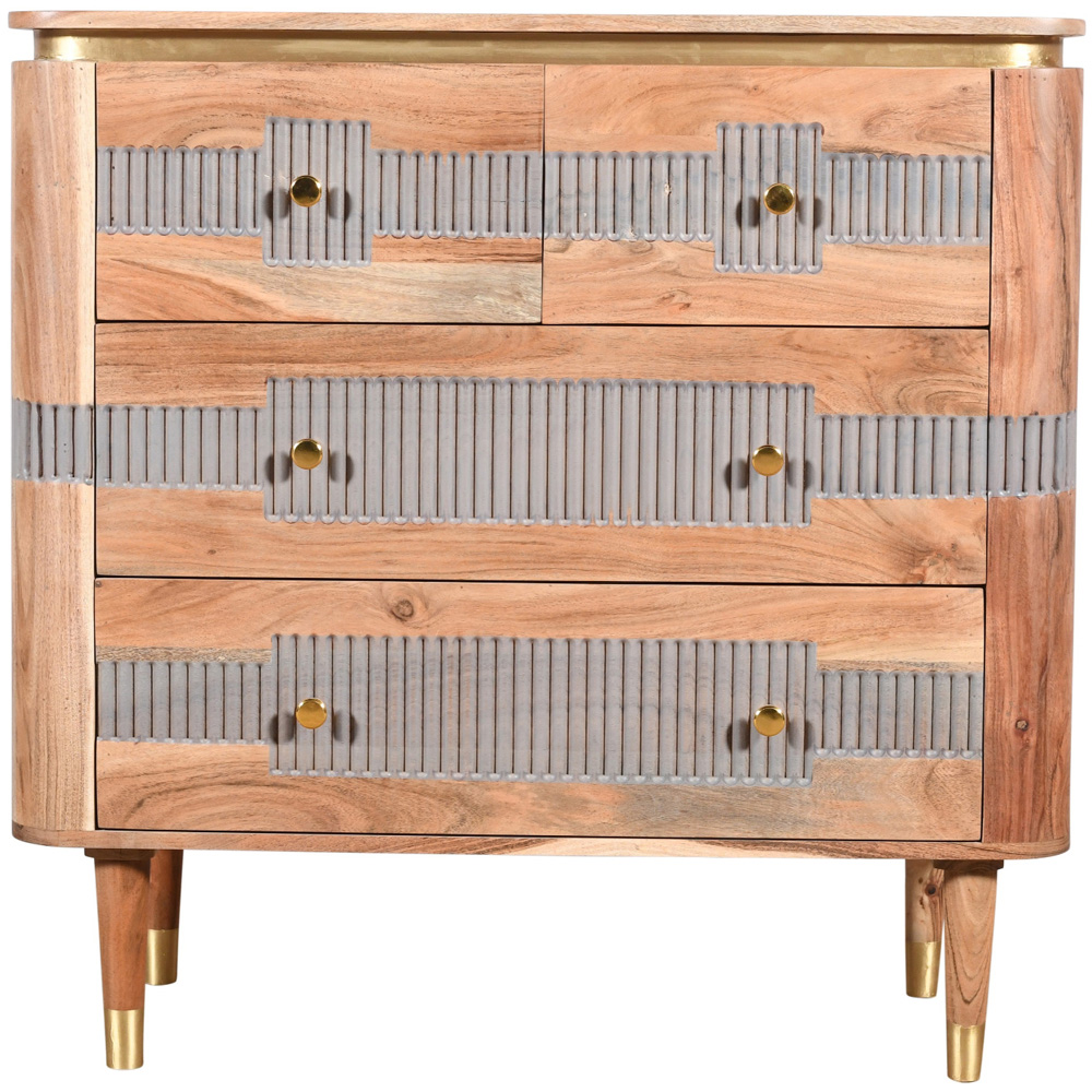 Brooklyn Wilton 4 Drawer Acacia Wood Chest of Drawers Image 3