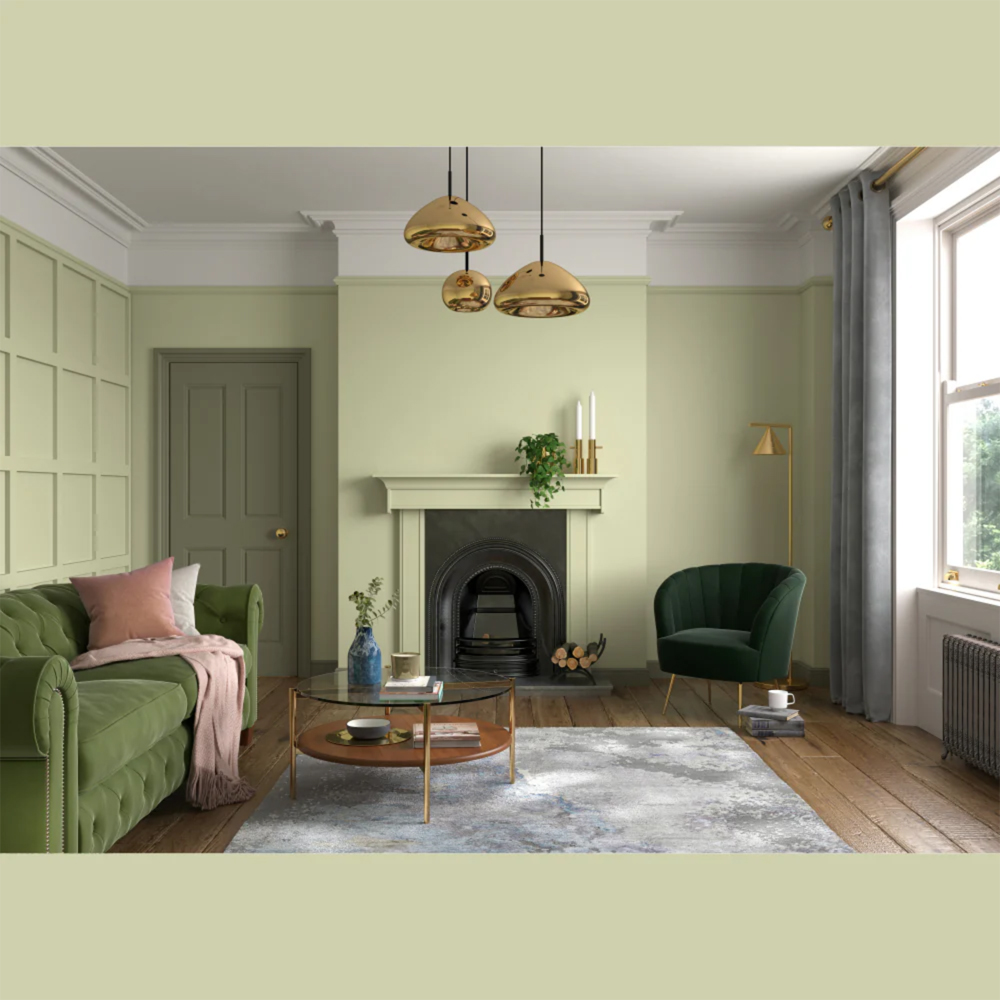 Dulux Heritage Walls and Ceilings Pale Olivine Velvet Matt Emulsion Paint 1L Image 4