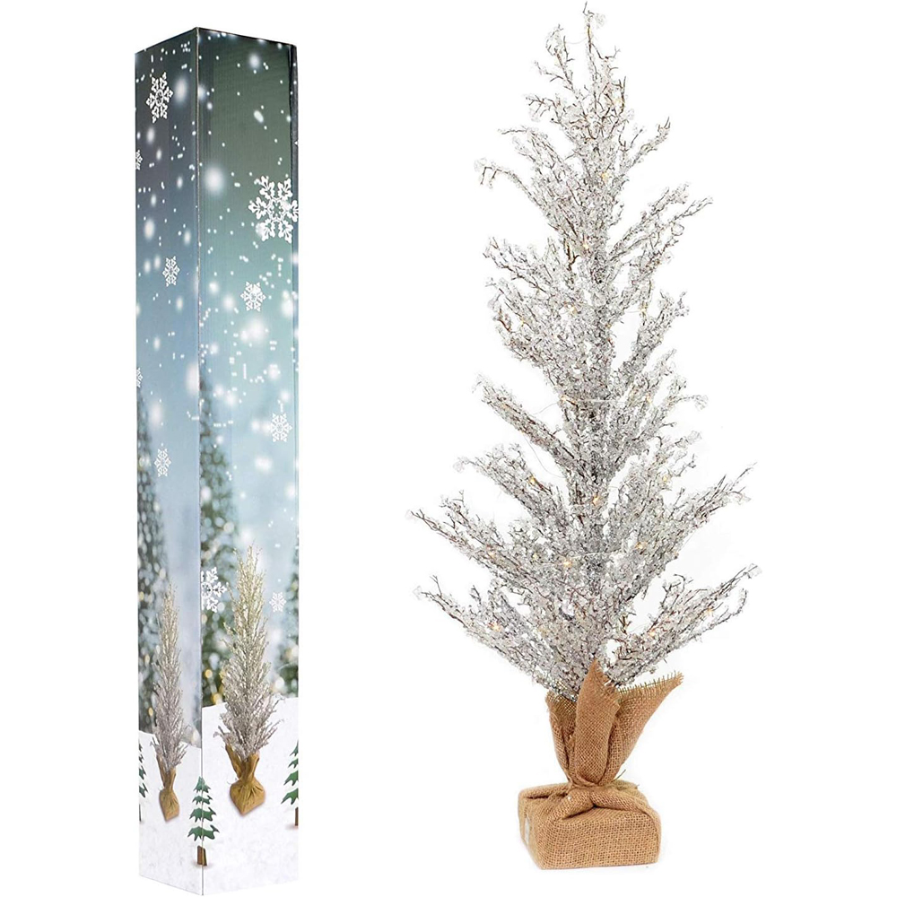 Shatchi Warm White LED Pre Lit Leafless Artificial Christmas Tree 3ft Image 3