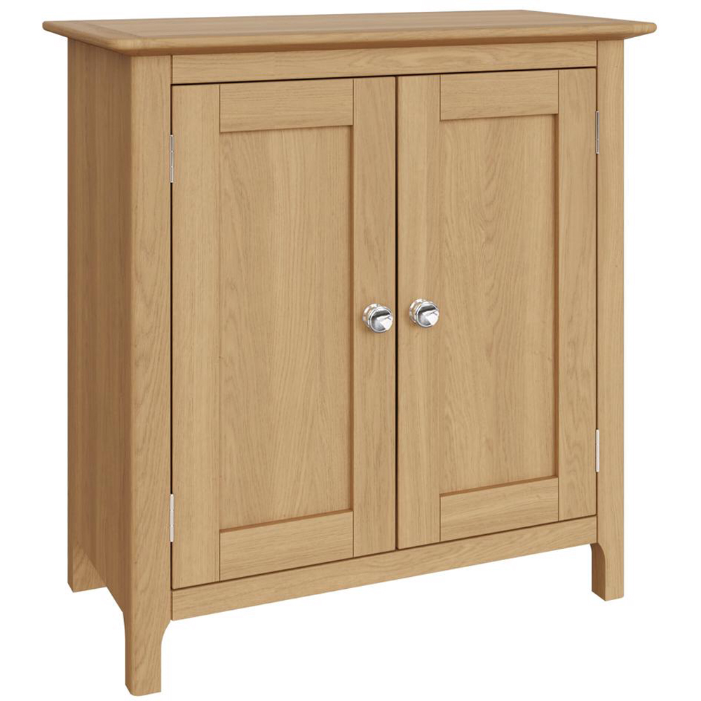 FWStyle Taberno 2 Door Natural Lacquered Oak Compact Sideboard Image 2