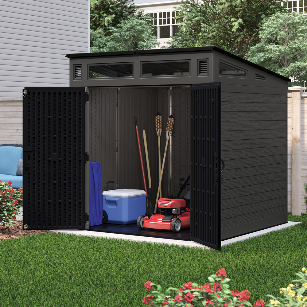 Suncast Moda Modernist 7 x 7ft Double Door Storage Shed Image 3
