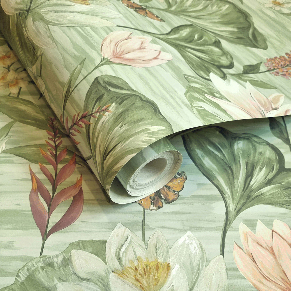 Holden Lily Pad Green Wallpaper Image 2