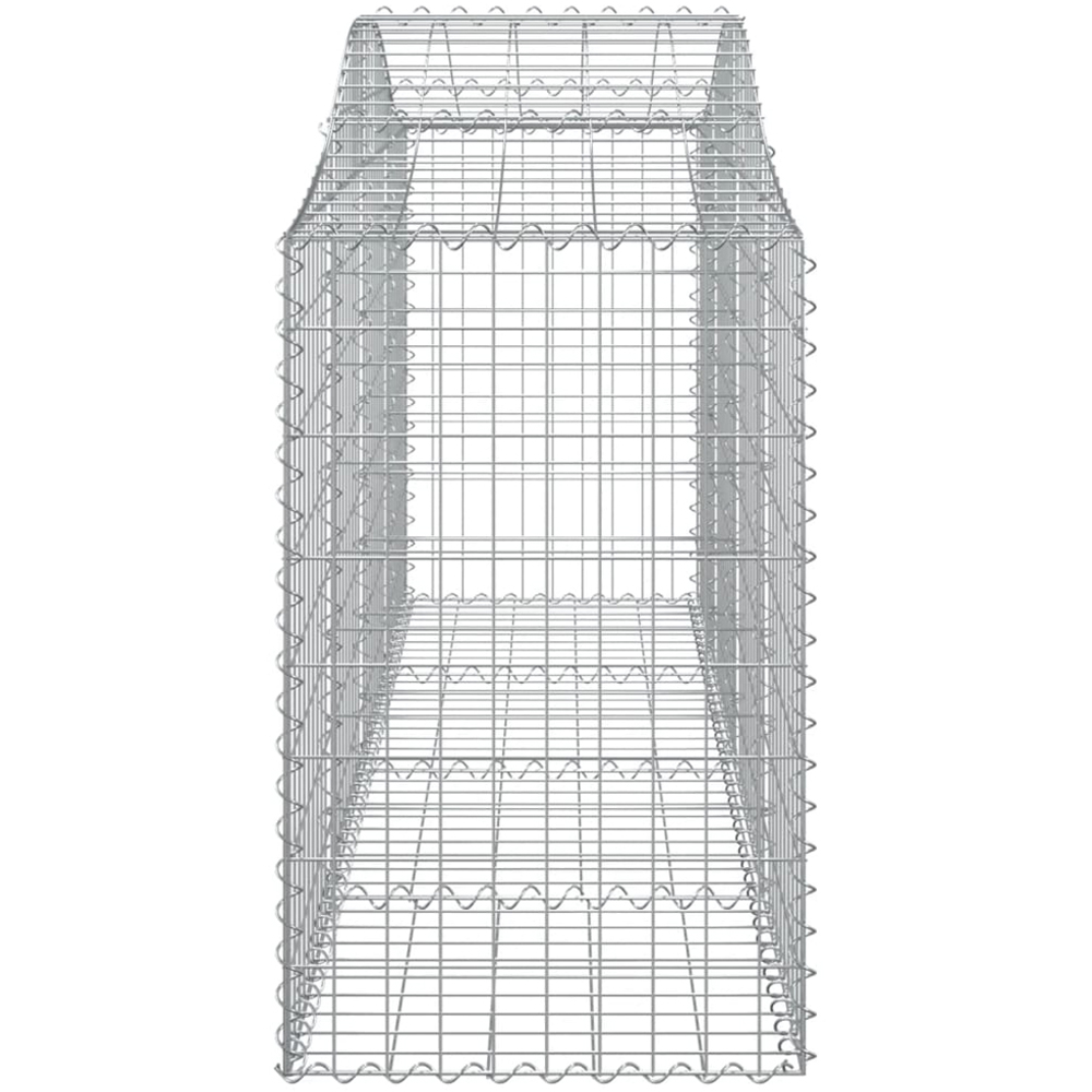 vidaXL Silver Galvanised Iron Arched Gabion Basket 200 x 50 x 80/100cm 20 Pack Image 4