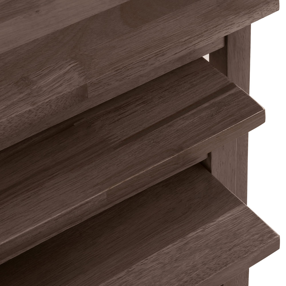 Julian Bowen Cleo Walnut Nest of Tables Set of 3 Image 6
