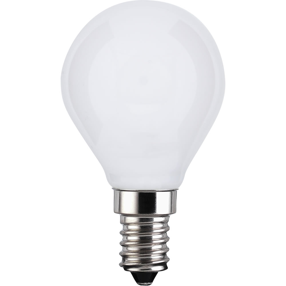 Wilko LED Bulb Filament Globe Soft Light 4W SES   White Image 1