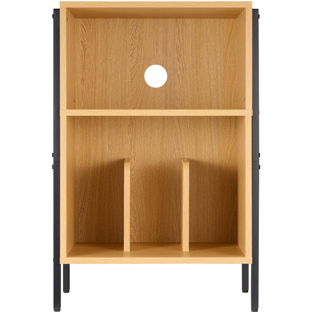TTAP Valencia Oak 2 Shelf Turntable Entertainment Stand Image 2