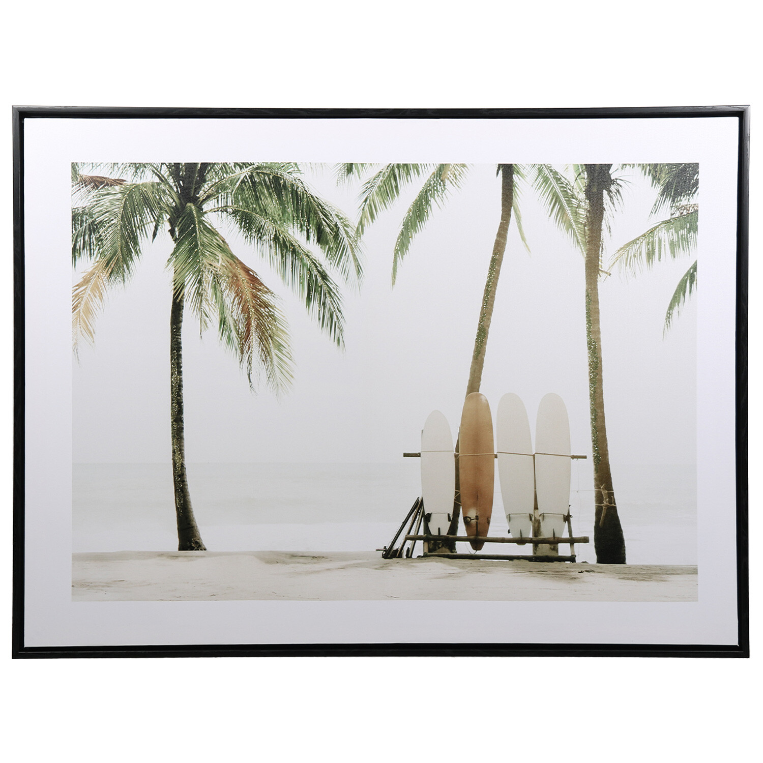 Tropical Beach Landscape Framed Canvas Image 1