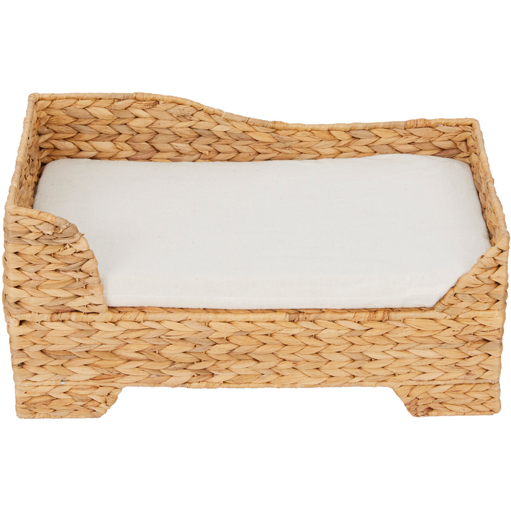 Teamson Pets Seagrass Weaving Cat Bed with Cushions Image 1