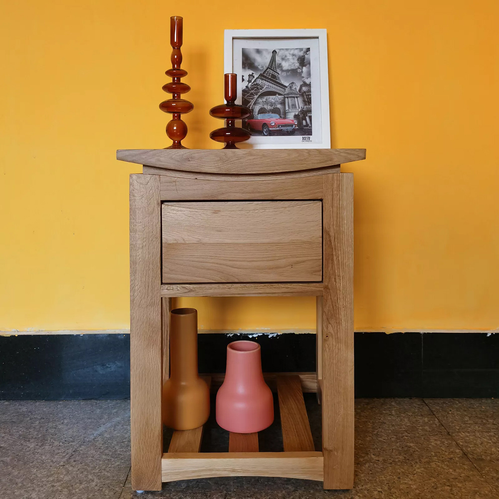 Furniture One Single Drawer Single Shelf Tall Bedside Table Image 5