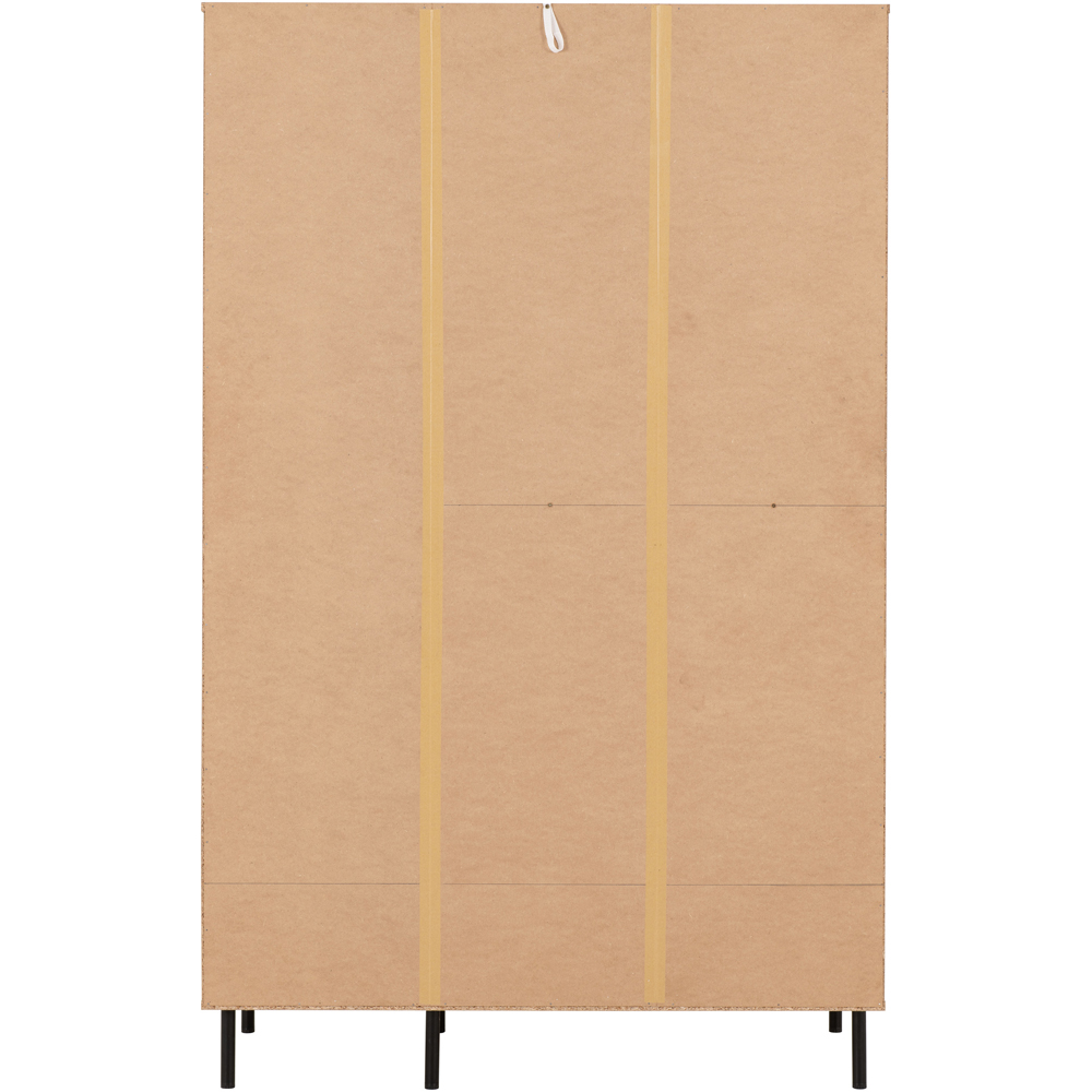 Seconique Leon 3 Door 2 Drawer Medium Oak Effect Wardrobe Image 6