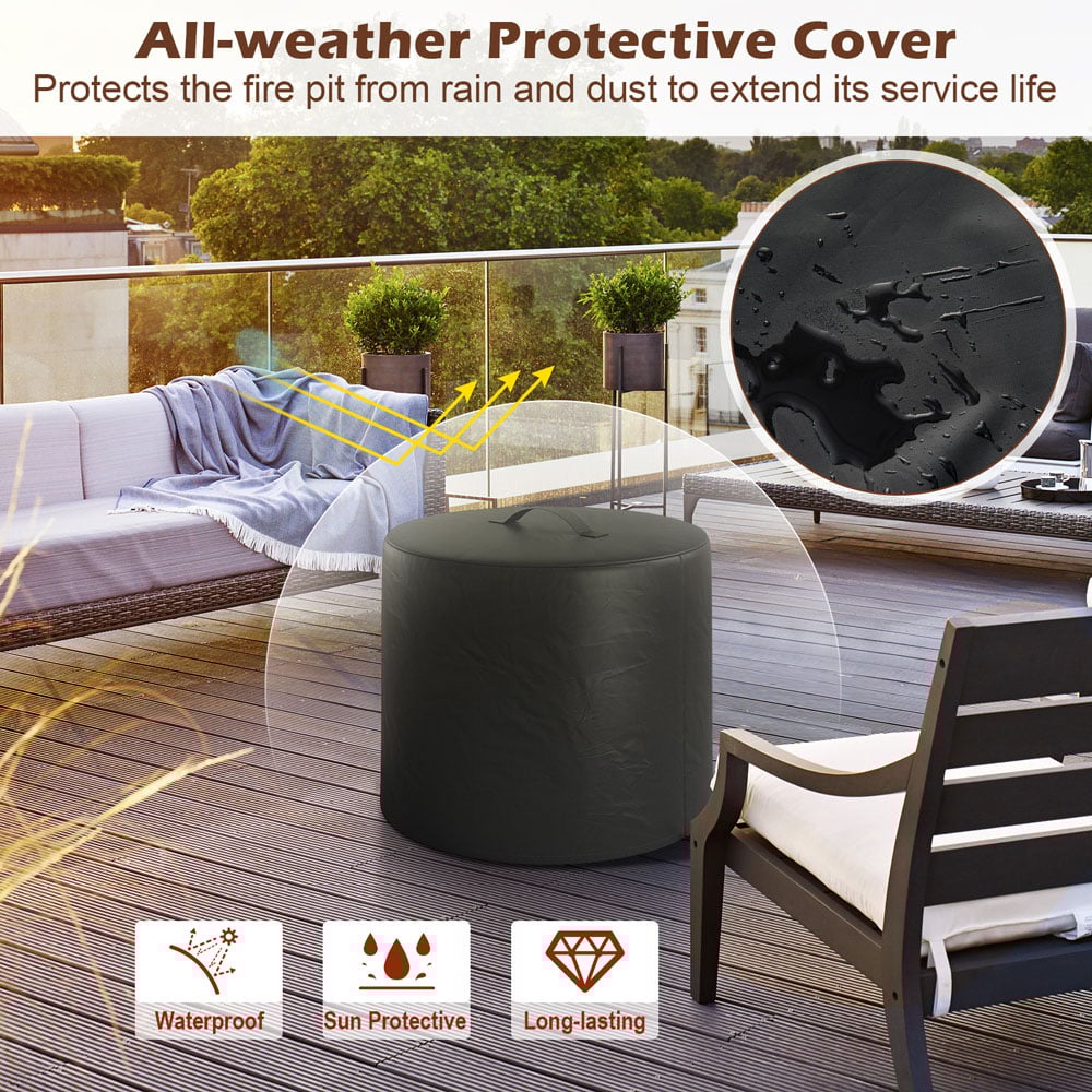 Costway Silver Stainless Steel Smokeless Fire Pit Image 6
