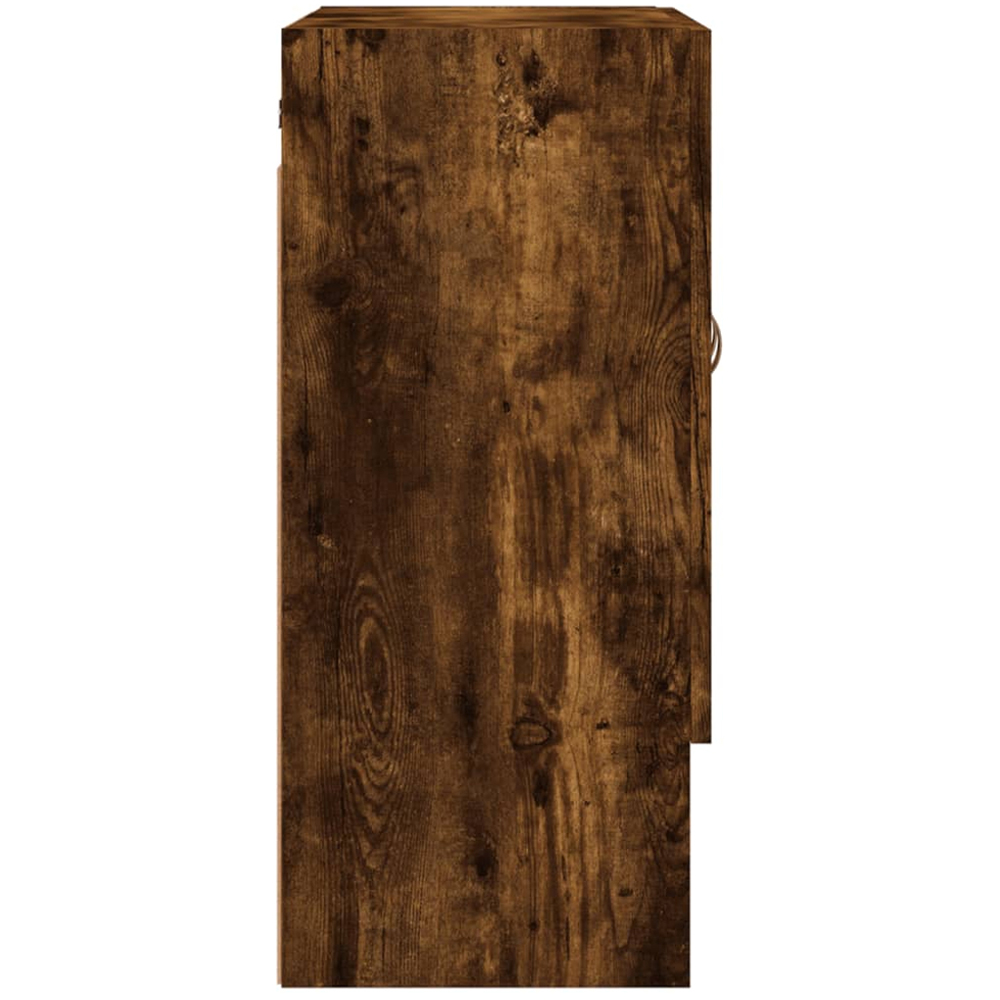 vidaXL 2 Door Single Shelf Smoked Oak Wall Cabinet Image 7