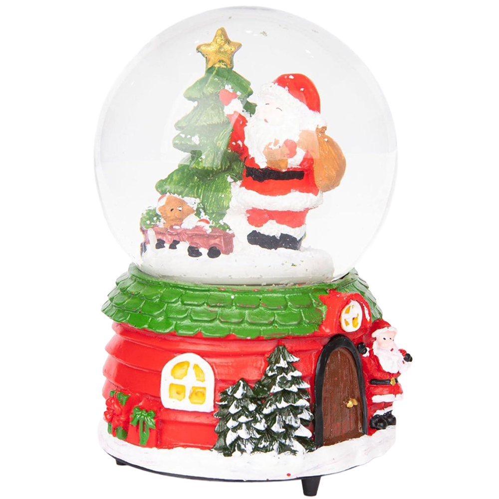 Shatchi Musical Snowglobe Santa Scene Image 1