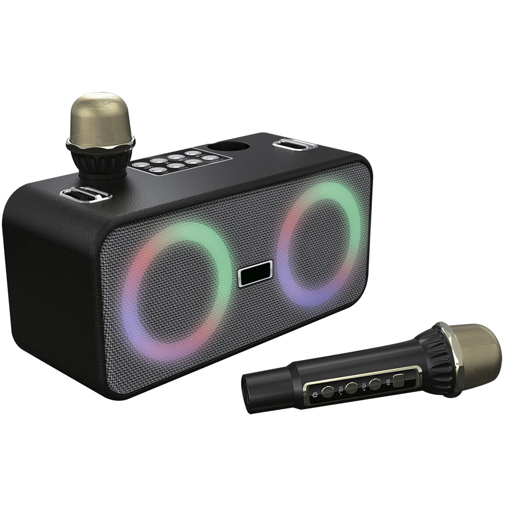 Sensei Karaoke Speaker with Dual Wireless Microphones Black Image 1