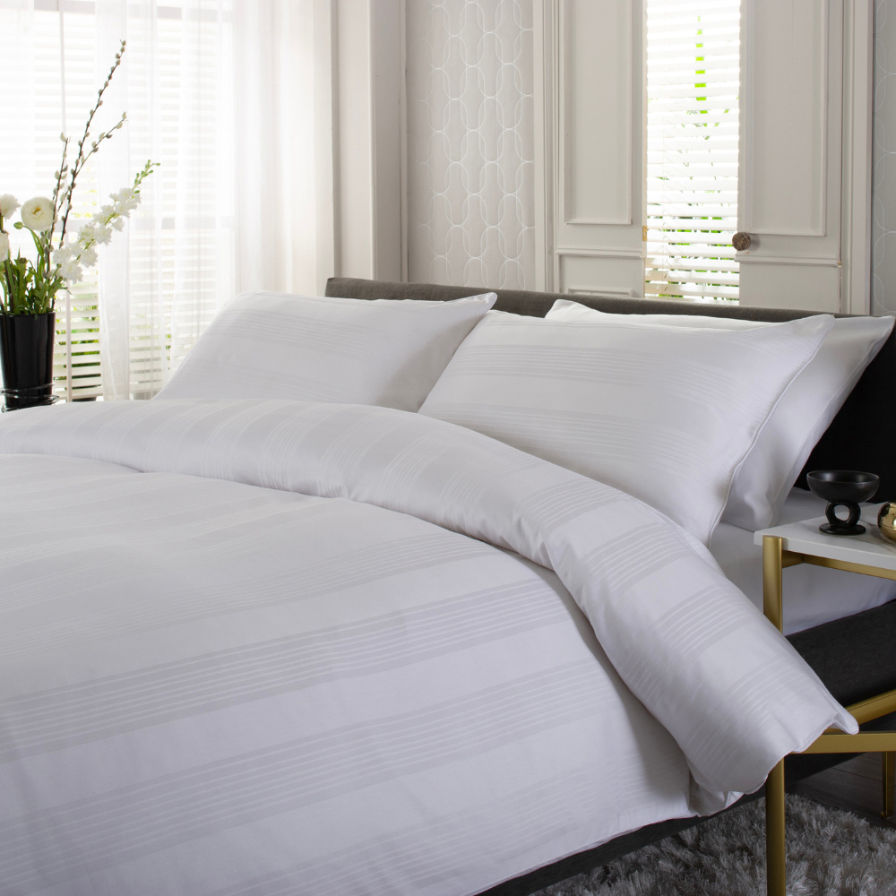The Lyndon Company Stockholm Super King Size 220 Thread Count Duvet Set Image 1