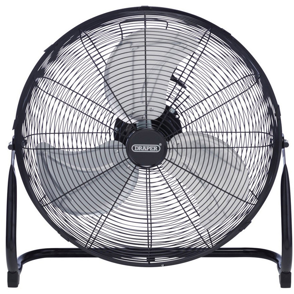 Draper Black and Silver High Velocity Floor Fan 20 inch Image 2